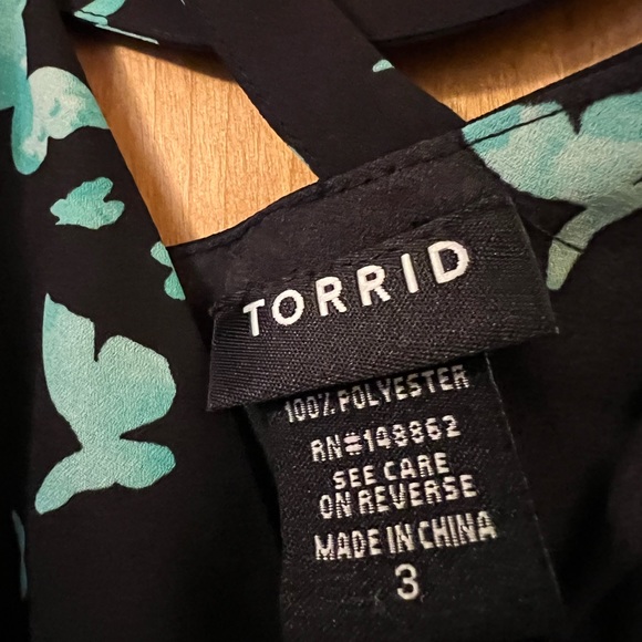 Torrid Butterfly Georgette Tiered Cami Sleeveless Top Butterflies Plus Size 3 - Picture 6 of 7